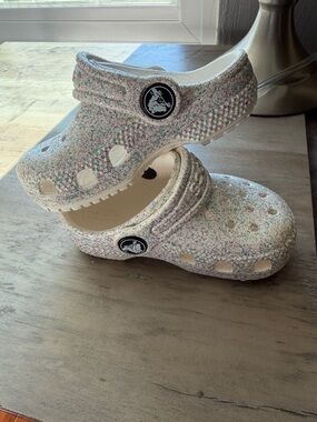 Toddler Girl CROCS Glitter Clog Shoes - Sparkle Multi Pink